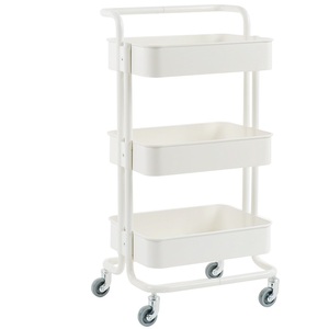 Venta al por mayor de <span class=keywords><strong>3</strong></span> niveles, carros de belleza para el hogar y carros de almacenamiento, carro utilitario rodante, cocina, sala de estar, dormitorio, estante de almacenamiento de Metal - Product Image 3
