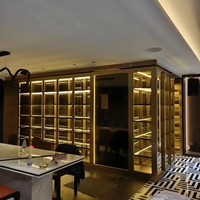 Meuble bar à vin en aluminium de style italien moderne pour salon, hôtel, appartement - Multifonctionnel et peu encombrant