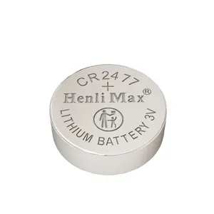 हेनली मैक्स CR2477 3.0V प्राइमरी लिथियम बैटरी रिमोट कंट्रोल खिलौने गोल ब्रांडेड खिलौने 3V 1000mah 20ma 24.5mm CN;JIA 10.0g 7.7mm