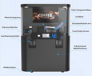 Máquina expendedora de café robotizada LE de venta caliente con pantalla táctil totalmente automática, SDK y gestión basada en la nube - Product Image 2