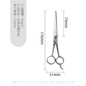 Professional Hair Scissors Stainless Steel 6.5 Inch 7 Inch Long Handle For Salon Home Use - Product Image 4