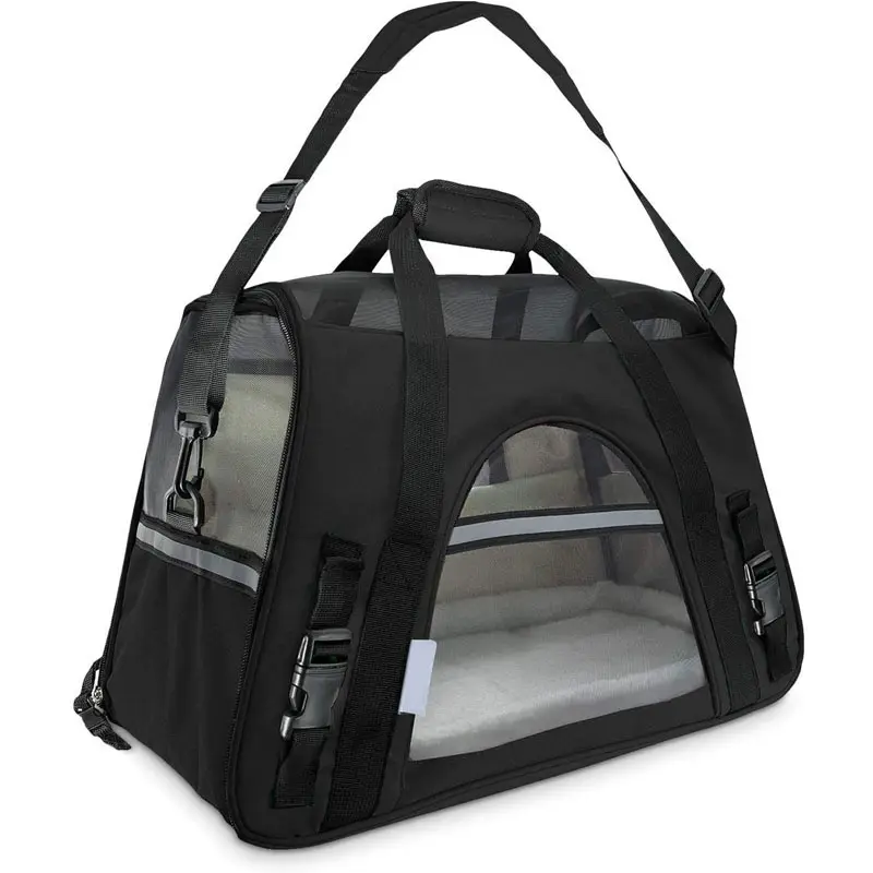 Soft-Sided Carriers for Small Medium Cats and Dogs Air-Plane Travel On-Board Under Seat Carrying pet bag