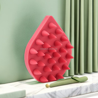 Masseur de cheveux en silicone, brosse exfoliante pour le cuir chevelu, brosse de nettoyage pour pommeau de douche, outil de soin pour la croissance des cheveux