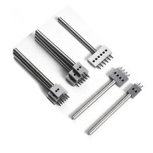 DIY Perfo rated Round Stitching Punch Stahlwerk zeuge Leder Bastel werkzeuge 2/4/6/Prong 4mm Abstand Leder locher - Product Image 6