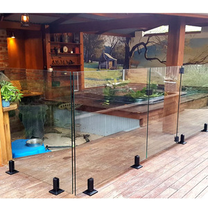 Balustrade moderne sans cadre garde-corps en verre 10-12mm piscine clôture en verre pont 316 Duplex 2205 acier inoxydable verre piscine <span class=keywords><strong>Spig</strong></span> - Product Image 3