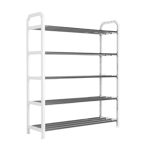 Étagère à chaussures 42x60x80cm en plastique, autoportante, gain de place, design minimaliste pour usage intérieur domestique - Product Image 1