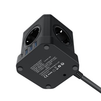 Bloc multiprise 5 prises avec charge rapide USB-C 20W et 3 ports USB-A haute puissance, certifié CE RoHS pour la maison et le bureau