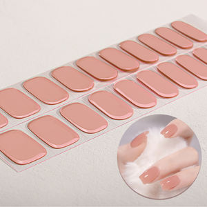 Gran oferta, nuevo Material, fácil de aplicar, extensión de uñas de Gel Uv, Color liso, envoltura completa, tiras de uñas de Gel semicurado - Product Image 1