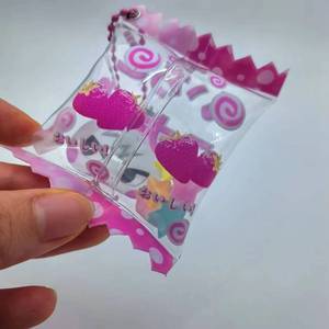 Gran oferta Charm Shaker llavero personalizado inflable caramelo llaveros lindo <span class=keywords><strong>Anime</strong></span> con pequeño acrílico encanto brillo - Product Image 3