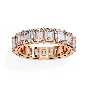 Bague élégante en or rose et diamants pour femme, design minimaliste, finition brillante, bijou élégant pour un usage quotidien, choix de cadeau - Product Image 3