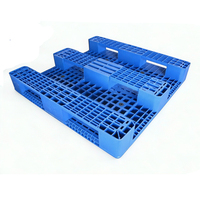 Palette robuste pour entrepôt, en HDPE, simple face, empilable, bleue ou sur mesure, palette en plastique