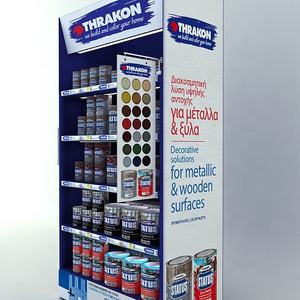 Estante de exhibición de aceite de motor de lubricante de piso resistente al por menor de supermercado personalizado estante de exhibición de pintura de coche de aceite - Product Image 4