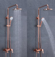 Ensemble de robinet de douche thermostatique de luxe en or rose de haute qualité avec mitigeur de douche à main pour salle de bain