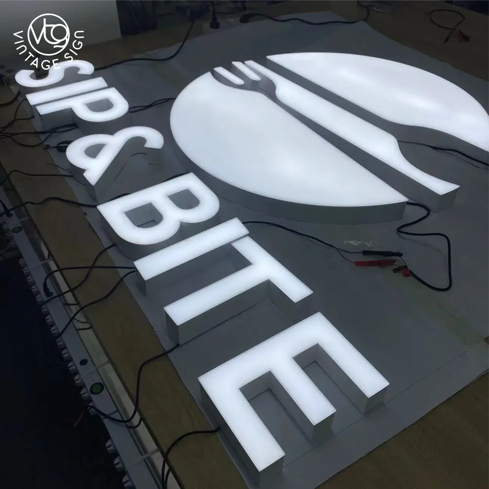 Design Business Logo Led Werbung Buchstaben Zeichen Licht für Home Party Urlaub Benutzer definierte 3D-Beleuchtung Acryl Led Channel Letters