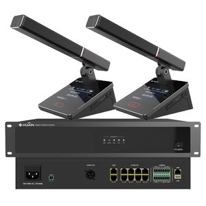 ไมโครโฟนประชุมแบบตั้งโต๊ะไร้สาย/มีสาย คุณภาพสูง 5G ไดอะแฟรมคู่ พร้อมโปรเซสเซอร์ FPGA ประสิทธิภาพสูง แบบ Dual MCU หน้าจอ LCD HD ขนาด 3.5 นิ้ว - Product Image 3