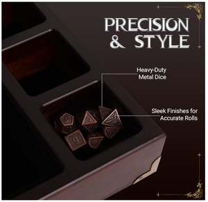 Set <span class=keywords><strong>de</strong></span> <span class=keywords><strong>Inicio</strong></span> <span class=keywords><strong>de</strong></span> Bandeja para Dados <span class=keywords><strong>DND</strong></span> Personalizada 3 en 1 con Dados Metálicos, Diario <span class=keywords><strong>DND</strong></span>, Juegos <span class=keywords><strong>de</strong></span> Mesa RPG (200 Páginas) para Jugadores <span class=keywords><strong>de</strong></span> Dungeons & Dragons - Product Image 6