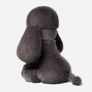 Peluche de Poodle Bordado de Poliéster Suave de 25cm, Juguete de Peluche de Algodón PP <span class=keywords><strong>para</strong></span> Niños, Regalo de Cumpleaños - Product Image 3