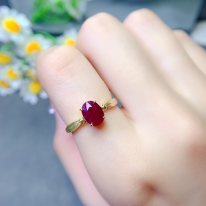 Nhẫn bạc Sterling 925 đính đá quý <span class=keywords><strong>Ruby</strong></span> tự nhiên dành cho đám cưới và tiệc tùng - Product Image 6