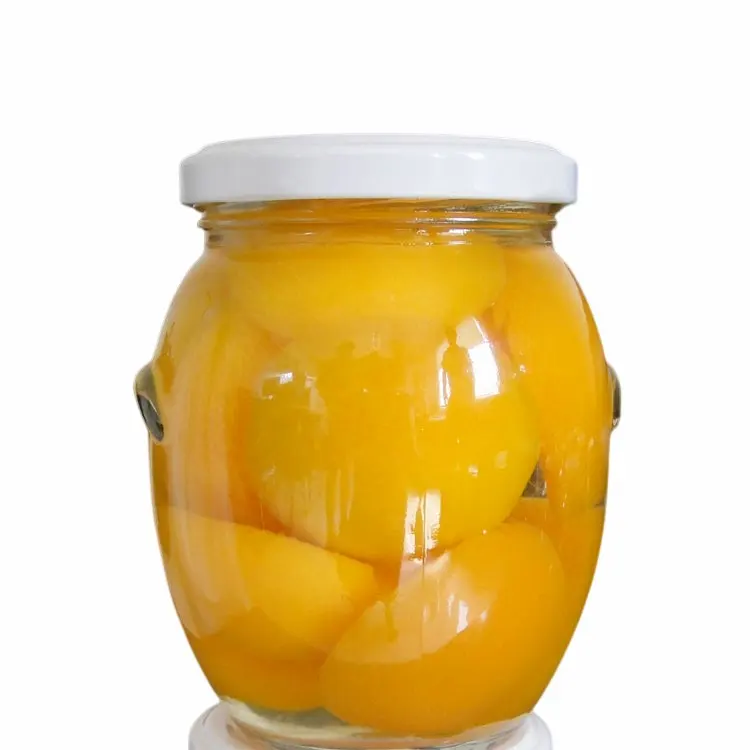 Glasglas Verpackungs produkt Frisches Obst Zucker Wasser Obst Bio Halbierung Dosen Aprikose