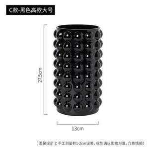 Vase en verre à bulles de style court et de petite taille, transparent, style Ins, décoration française en relief, articles pour l'arrangement floral dans le salon - Product Image 5