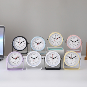 Hiện đại xoay bàn báo động đồng hồ thời trang vàng kim loại thiết kế hiển thị kỹ thuật số đài phát thanh đèn nền luminova phòng khách phòng ngủ - Product Image 2