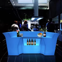 Bar à boissons portable, bar à cocktails mobile, comptoir mobile, bar extérieur LED, comptoir de bar solaire extérieur pour location