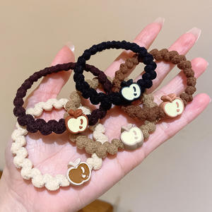 女性用ゴム製ヘアタイ、リング型ポニーテールホルダー、フルーツ・動物柄ヘアゴム、ヘアアクセサリー、まとめ売り、卸売 - Product Image 5