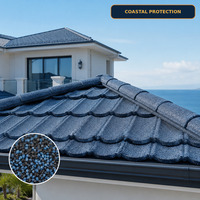 Tuile de toiture moderne Golan avec des caractéristiques d'insonorisation et de résistance à la corrosion pour une utilisation résidentielle et hôtelière, protection durable du toit
