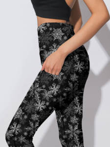 Nuovi Stili di <span class=keywords><strong>Leggings</strong></span> a Vita Alta con Controllo Pancia, Pantaloni da Yoga Senza Cuciture con Tasche, Abbigliamento Femminile Plus Size Personalizzato - Product Image 2