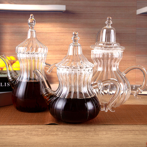 Juego de tetera de vidrio de borosilicato transparente con infusor resistente al calor árabe turco francés marroquí accesorios para café y té - Product Image 4