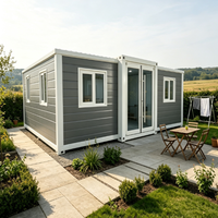 Maison préfabriquée en conteneur, maison en conteneur extensible, bâtiment modulaire portable pour application en parc et bureau de chantier