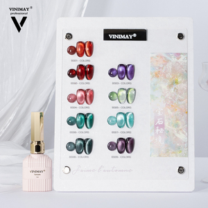 Vinimay Golden Autumn <span class=keywords><strong>Cat</strong></span> Eye Gel Polish Fall 9 colores Gel UV magnético Logotipo personalizado Uñas de ojo de gato de larga duración para otoño - Product Image 4