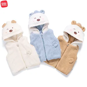 New Arrived Hooded Winter Baby Boys Girls Vest Top Lambs Wool Cardigan Vest