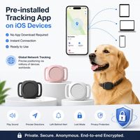 Mini traceur GPS étanche pour animaux de compagnie, dispositif anti-perte, localisateur en plastique compatible iOS Apple, alarmes de suivi