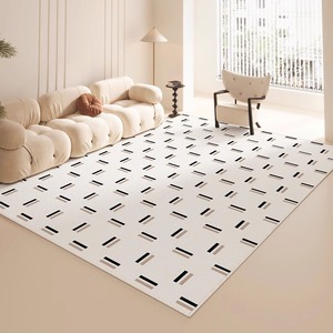 Alfombra Geométrica de Terciopelo Cristal, Rectangular, Resistente a las Manchas, para Sala de Estar, Estilo Moderno y Minimalista - Product Image 3