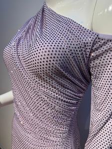 Gaun Pesta Lavender A11605 Satu Bahu Berpayet - Gaun Malam Formal Lengan Panjang Asimetris dengan Belahan Tinggi - Product Image 6