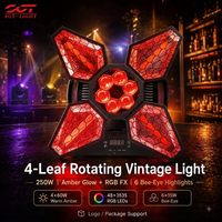 Projecteur de scène rétro DMX à pixels en forme de feuille d'érable à quatre branches 4*60W pour bar et club, effet lumineux vintage