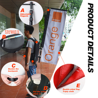 Banderas Portátiles Personalizadas para Mochilas, Banderas para Correr, Pancartas Publicitarias Comerciales para Exteriores, Se Pueden Personalizar con Logotipos, Banderas Promocionales