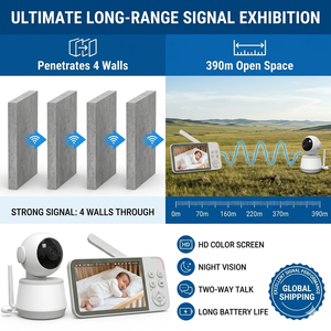 <span class=keywords><strong>Caméra</strong></span> de surveillance pour bébé 720P 5'' IPS, communication bidirectionnelle, contrôle PTZ à distance, vision nocturne infrarouge claire toute la nuit - Product Image 6