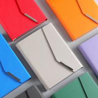 Carnet A5 à trois volets avec reliure à 6 anneaux métalliques, couverture en cuir PU, journal personnalisable, coffret cadeau haut de gamme