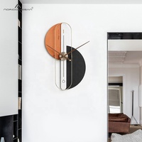 Horloge murale décorative en cuivre et bois Noridongsan, horloge murale numérique silencieuse, mouvement solaire pour salon/bureau