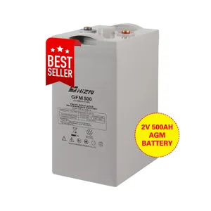 Rechargeable 2V 500Ahリード酸AGM GEL Deepサイクルバッテリーインバータソーラー電力使用量