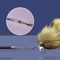 Jouets pour chat directement d'usine avec queue de cheveux de renard et canne à pêche amusantes poupées pour animaux de compagnie accessoires en peluche pour vêtements d'ameublement automatique