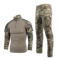 Tenue de combat G3 camouflage extensible pour homme, chemise tactique Ripstop à fermeture éclair 1/4, pantalon cargo multipoches, costume de camouflage pour la chasse en plein air