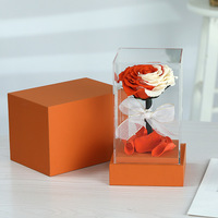 Konservierte Rosen blumen in Acryl box für Muttertag geschenk Konservierte Blume für immer Rosen Geschenk boxen für Geschenk