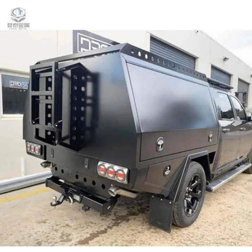 Custom double cab ute tray and canopy pickup truck canopy camper for 4x4 pickup
