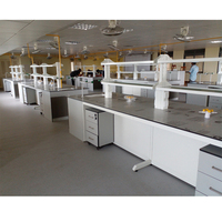 Banc latéral de laboratoire de construction à cadre en C pour laboratoires génériques avec évier en PP