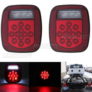 1 Pieza Luz Trasera de Freno y Direccional para Camión/Remolque/Barco, para Jeep TJ/CJ/YJ/JK, Luz Lateral de 39 LED, Luz de Freno, Reversa y Matrícula - Product Image 1