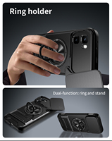 Casing Ponsel Infinix GT 50 Pro 5G dengan Ring Magnetik Kuat untuk Kamera Geser, Pelindung Belakang Anti Benturan