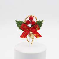 Ychon Maßgefertigte Weihnachtsbaum-Kuchendekoration Cupcake-Topper Weihnachtsparty-Zubehör Tannenbaum-Backdekoration